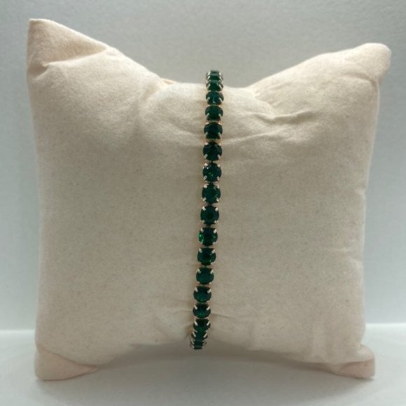 14k Yellow Gold Adjustable Tennis Bracelet 4mm - Picture 4 of 5